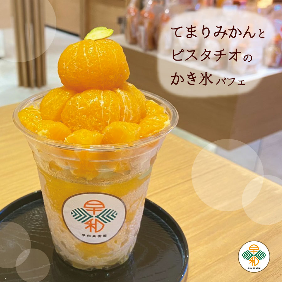 てまりみかんとピスタチオのかき氷パフェ　950円